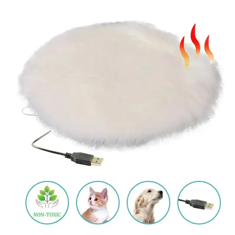USB heating pad Soft Warm Pet Heated Plush Blanket Thermal Insulation Cat Bed Cushion Winter Heating Dog Cat Nest Mat WLP Company