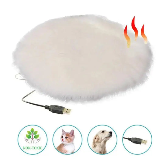 USB heating pad Soft Warm Pet Heated Plush Blanket Thermal Insulation Cat Bed Cushion Winter Heating Dog Cat Nest Mat WLP Company