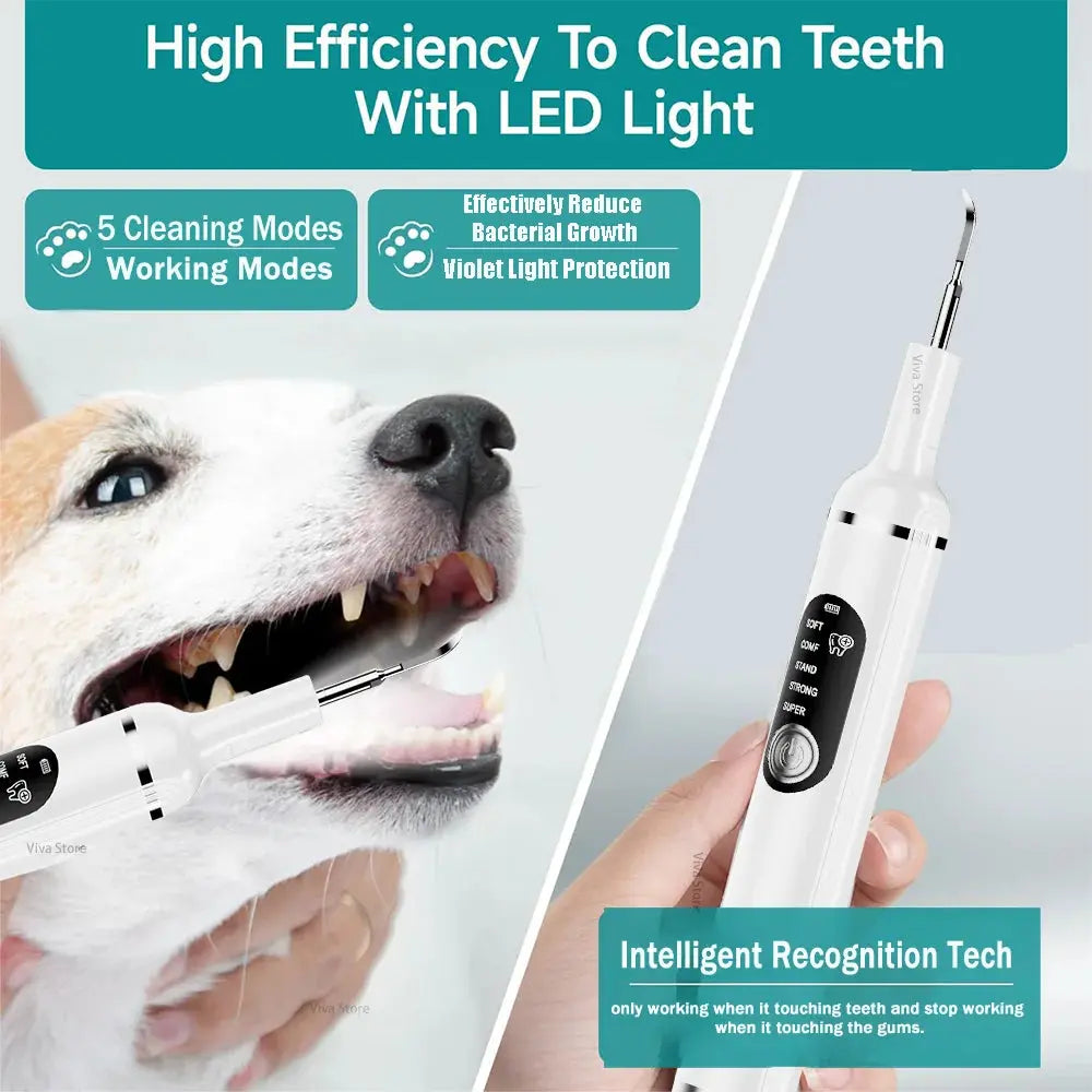dog toothbrush Dog Tooth Calculus Device Ultrasonic Toothbrush Electric Pet Tooth Scaler Tooth Cleaning Tool Plaque Dog Cat Dental Care Kit WLP Company