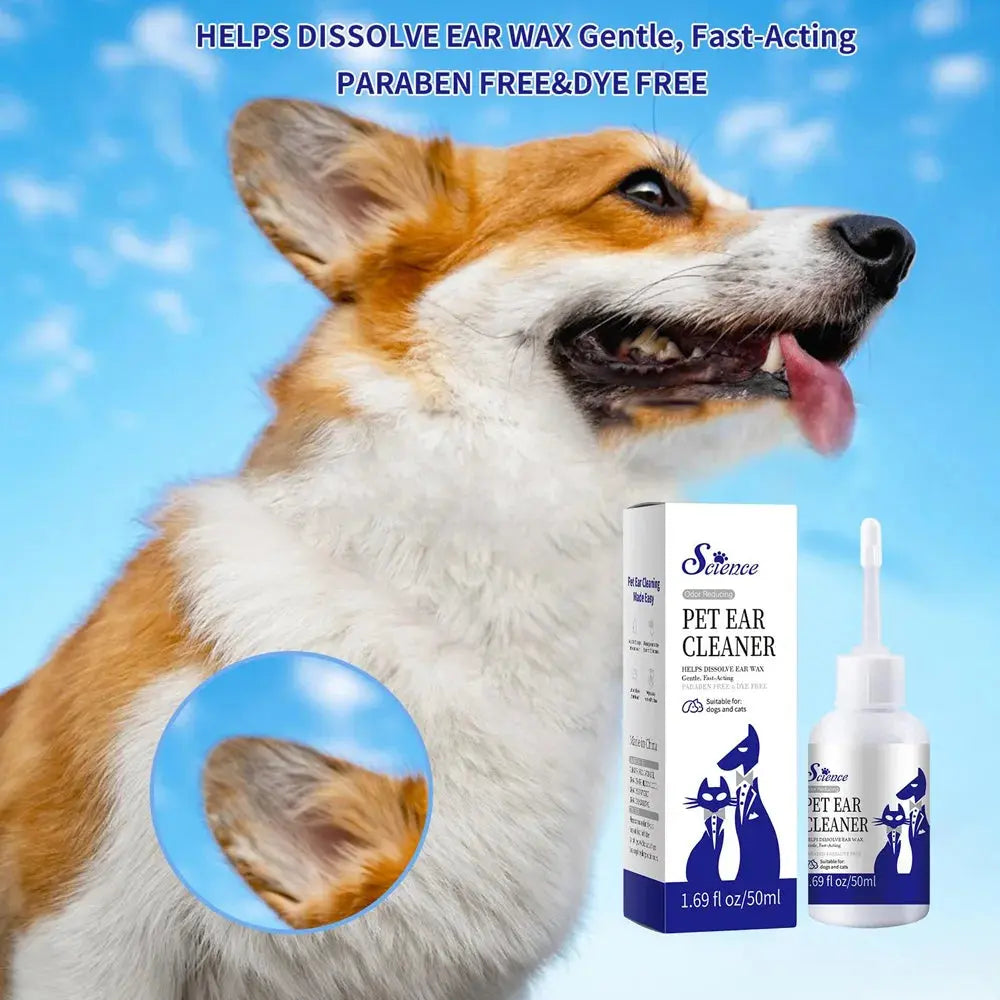 50 ml Pet Ear Drops Gentle Cleaning Ear Mites And Earwax In Cats & Dogs Inhibiting Ear Bacteria WLP Company