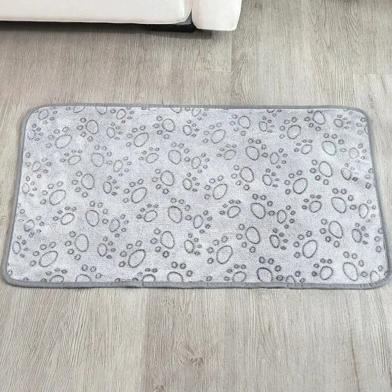 Dog Bed Mat Blanket Soft Fluffy Pet Sleeping Blanket Cute Paws Pattern Pet Travel Mat Warm Comfortable Blankets for Cat Dogs WLP Company