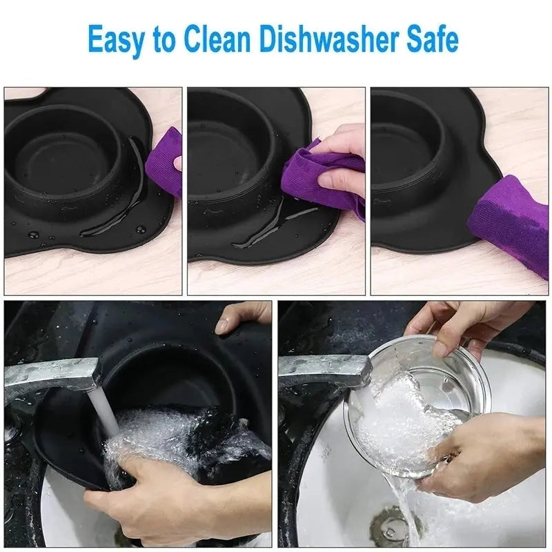 antislip dog bowl Antislip Double Dog Bowl With Silicone Durable Stainless Steel WLP Company