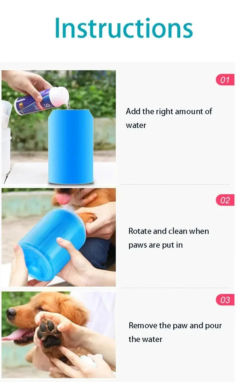 Pet Foot Wash Cup Soft Silicone Material Cat and Dog Foot Cleaner Portable Dog Foot Massage Pet Foot Bath Cleaning Supplies WLP Company