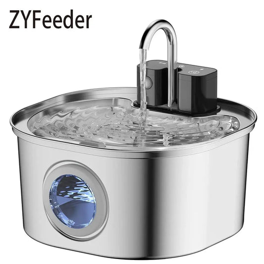 wireless pet water feeder  Stainless Steel Pet Water Feeder with Fountain - Smart Hydration Solution WLP Company