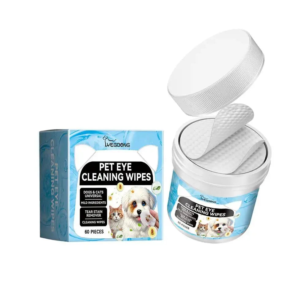 pet eye cleansing wipes Eye Cleansing Finger Wipes Cat & Dog Cleansing Wipes Eye Cleansing Decontamination Wipes Gentle Easy To Carry WLP Company