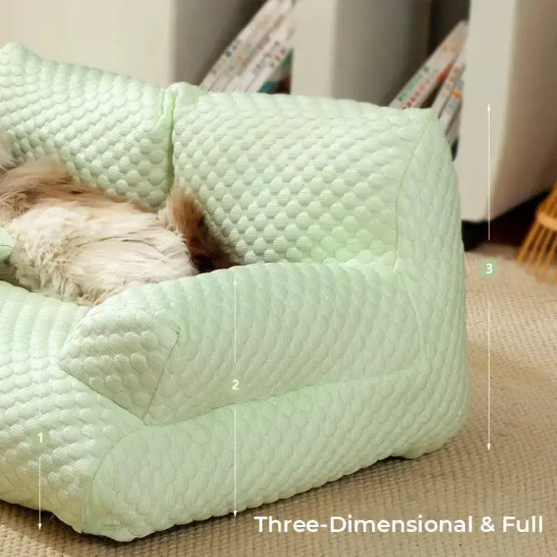 custom pet bed Cooling Pet Bed Breathable Washable Dog Cat Sofa Couch Bed With Pillows Dog Accessories WLP Company