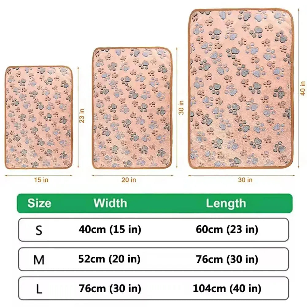 Dog Bed Blanket Bed Mat Soft Fleece Cat Blanket Cute Printed Pet Travel Mat Breathable Cozy Warm Blankets for Small Medium Dogs WLP Company