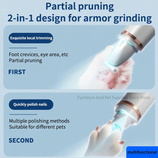 pet nail grinder 2-in-1 Pet Dog Paw Trimmer and Cat Nail Clipper WLP Company