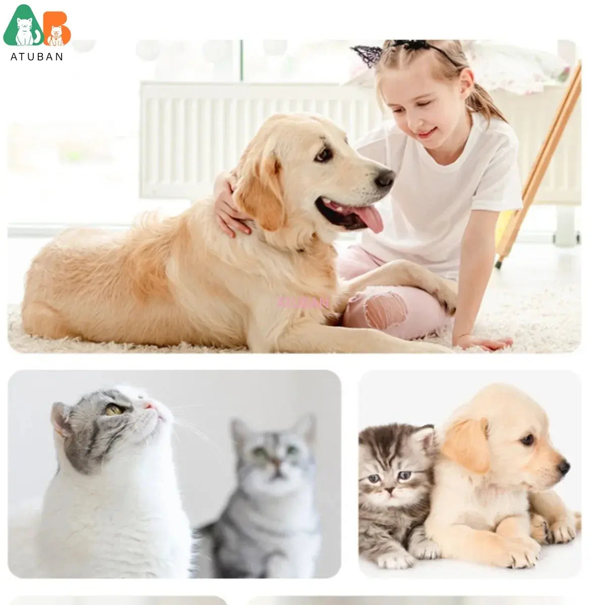 ATUBAN Dog Shampoo and Conditioner,Hypoallergenic Dog Shampoo for Smelly Dogs,Probiotic Pet Shampoo for Dogs,Royal Lavender WLP Company