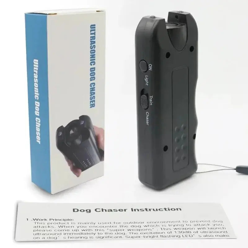 Portable Dog Deterrent Electronic Dog Repeller Ultrasonic Dog Repeller with Led Effective for Dogs Anti-barking Training Device WLP Company