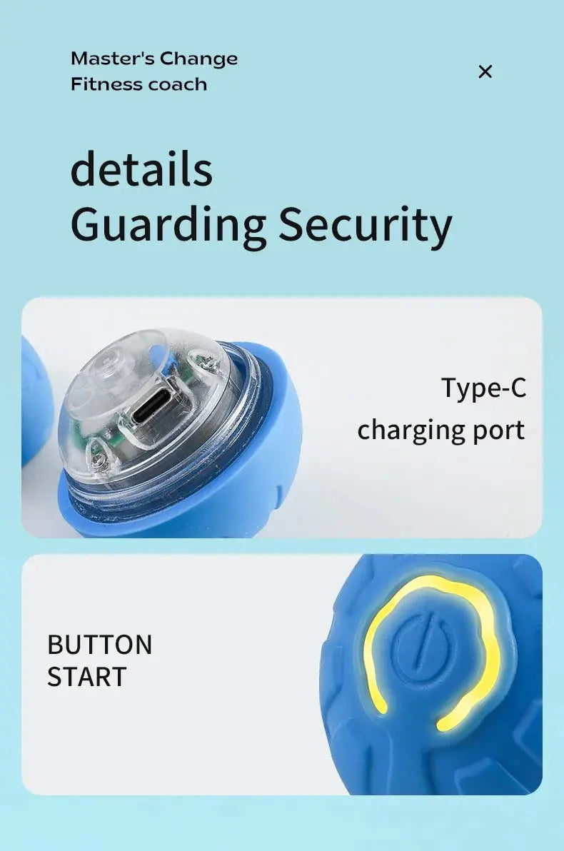 Smart Dog Toy Ball Electronic Interactive Pet Toy Moving Ball USB Automatic Moving Bouncing for Puppy Birthday Gift Cat Product WLP Company