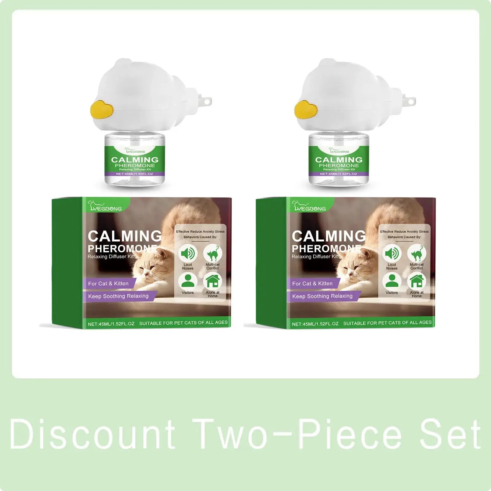 Cat Calming Diffuser Cat Pheromone Plug-In Relaxants Prevent Howling Pet Dogs Anti-Anxiety Reduces Anxiety Cat Calming Liquid WLP Company