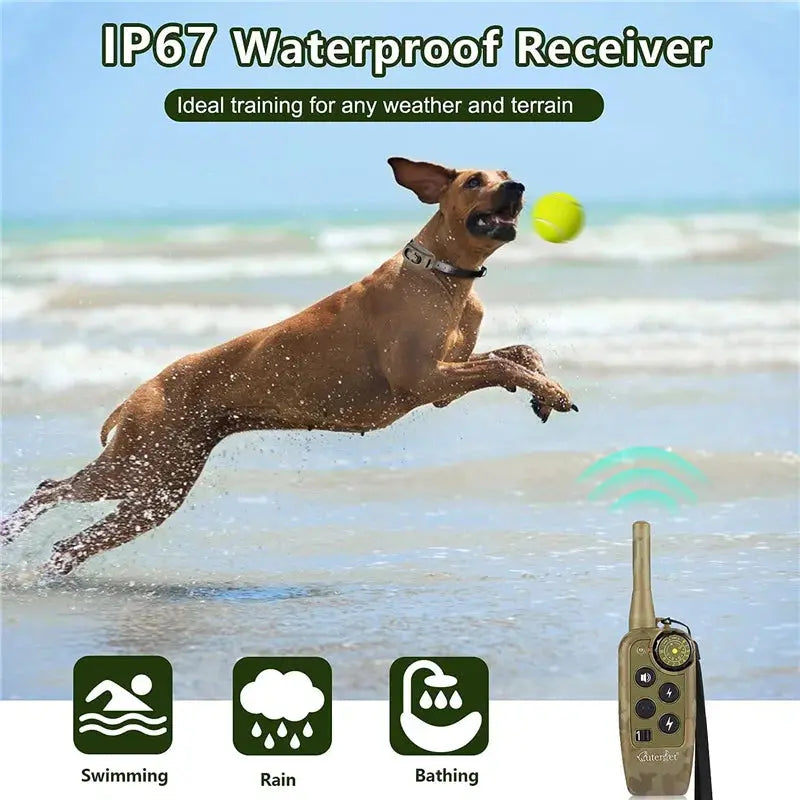 dog training collar Training Collar Pet Dog Remote Control Waterproof Rechargeable Pet Barking Stopper Dog Repellent Control Training Collar WLP Company