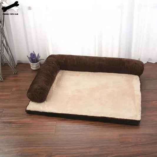 Bed Soft Cushion L Shaped Square Pillow - Machine Washable Pet Bed