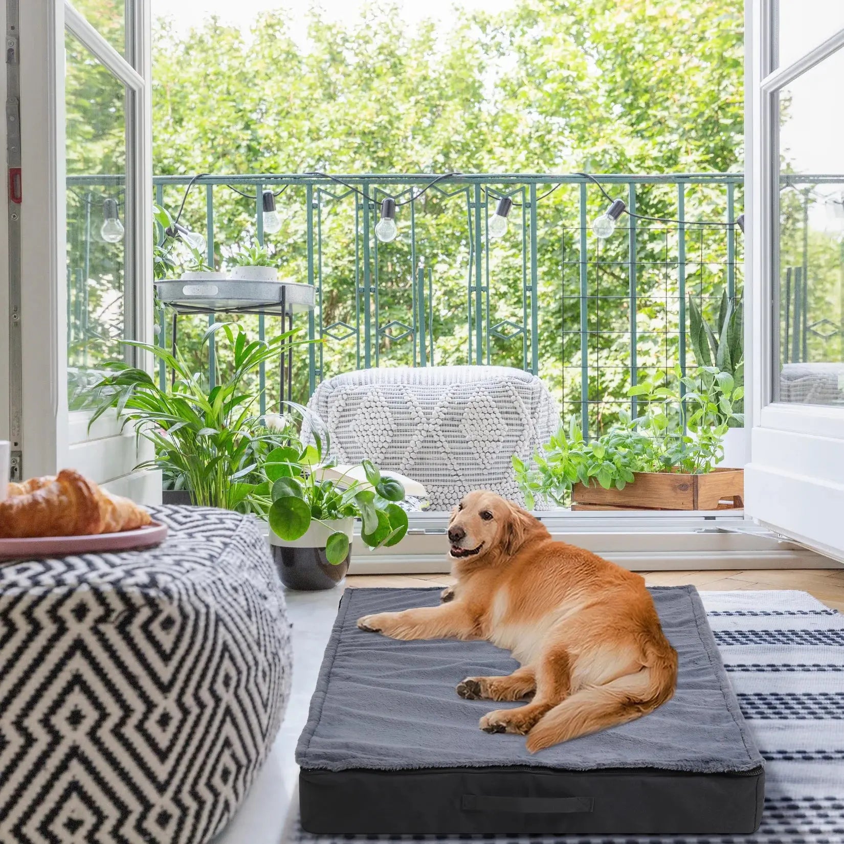 Dog Beds for Large Dogs, Orthopedic Dog Bed for Medium Large Dogs Waterproof Lining, and Non-Slip Bottom, Machine Washable WLP Company