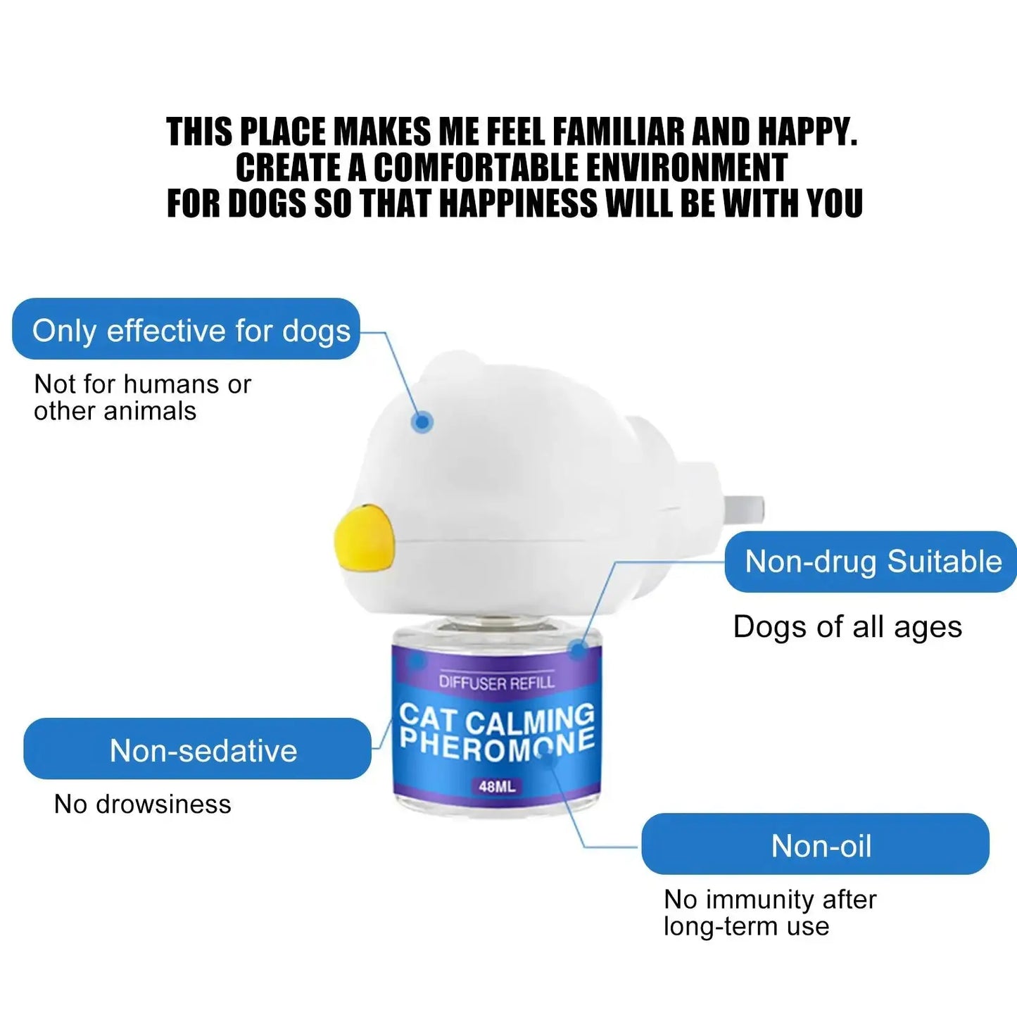 Dog Pheromones Calming Diffuser Appeasing Pheromone Diffuser To Calm Dogs Stop Stress Pet Health Supplies Reduce Aggression WLP Company