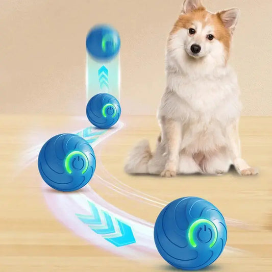 1PC Smart Dog Toy Ball Electronic Interactive Pet Toy Moving Ball USB Automatic Moving Bouncing For Puppy Kitten Birthday Gift WLP Company