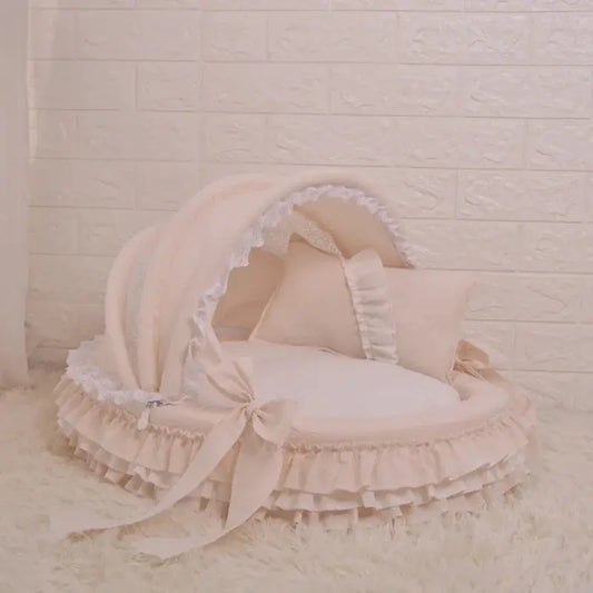 High-End Comfort Luxury Pet Bed - Coral Velvet Cradle with Aluminum Bracket WLP Company