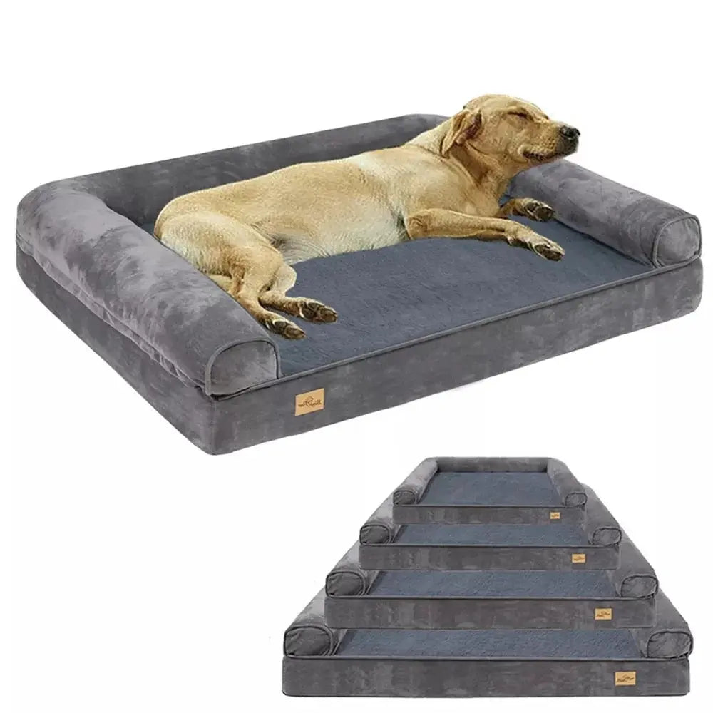XXXL Large Calming Dog Bed Orthopedic Memory Foam Sofa Couch Waterproof Removable Cover Plush Mat for Small Medium Large Dogs WLP Company