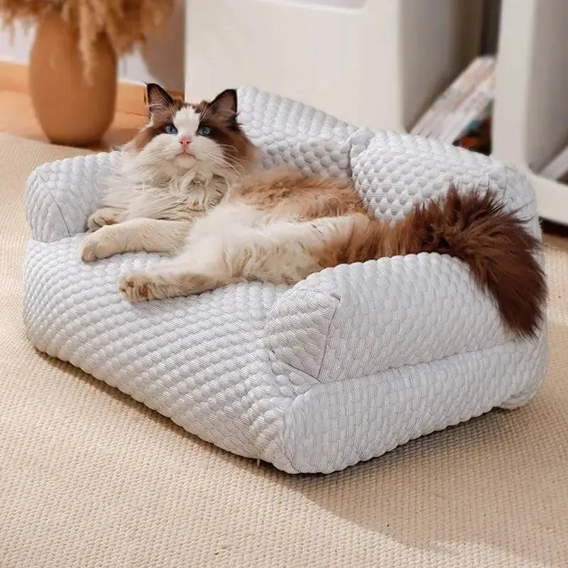 custom pet bed Cooling Pet Bed Breathable Washable Dog Cat Sofa Couch Bed With Pillows Dog Accessories WLP Company