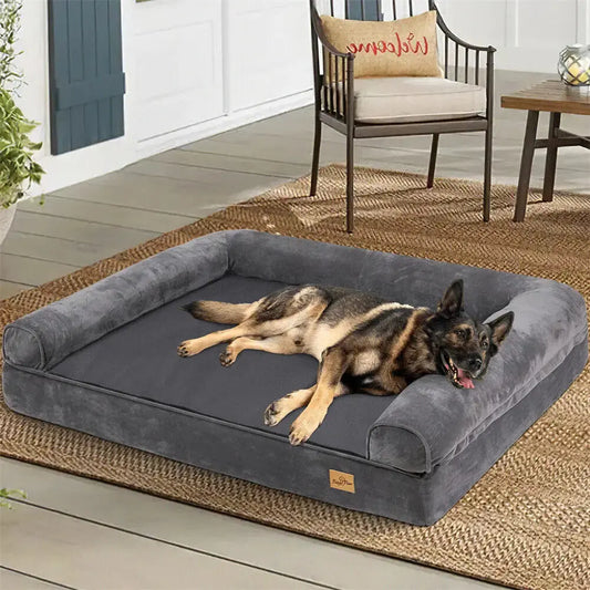 XXXL Large Calming Dog Bed Orthopedic Memory Foam Sofa Couch Waterproof Removable Cover Plush Mat for Small Medium Large Dogs WLP Company