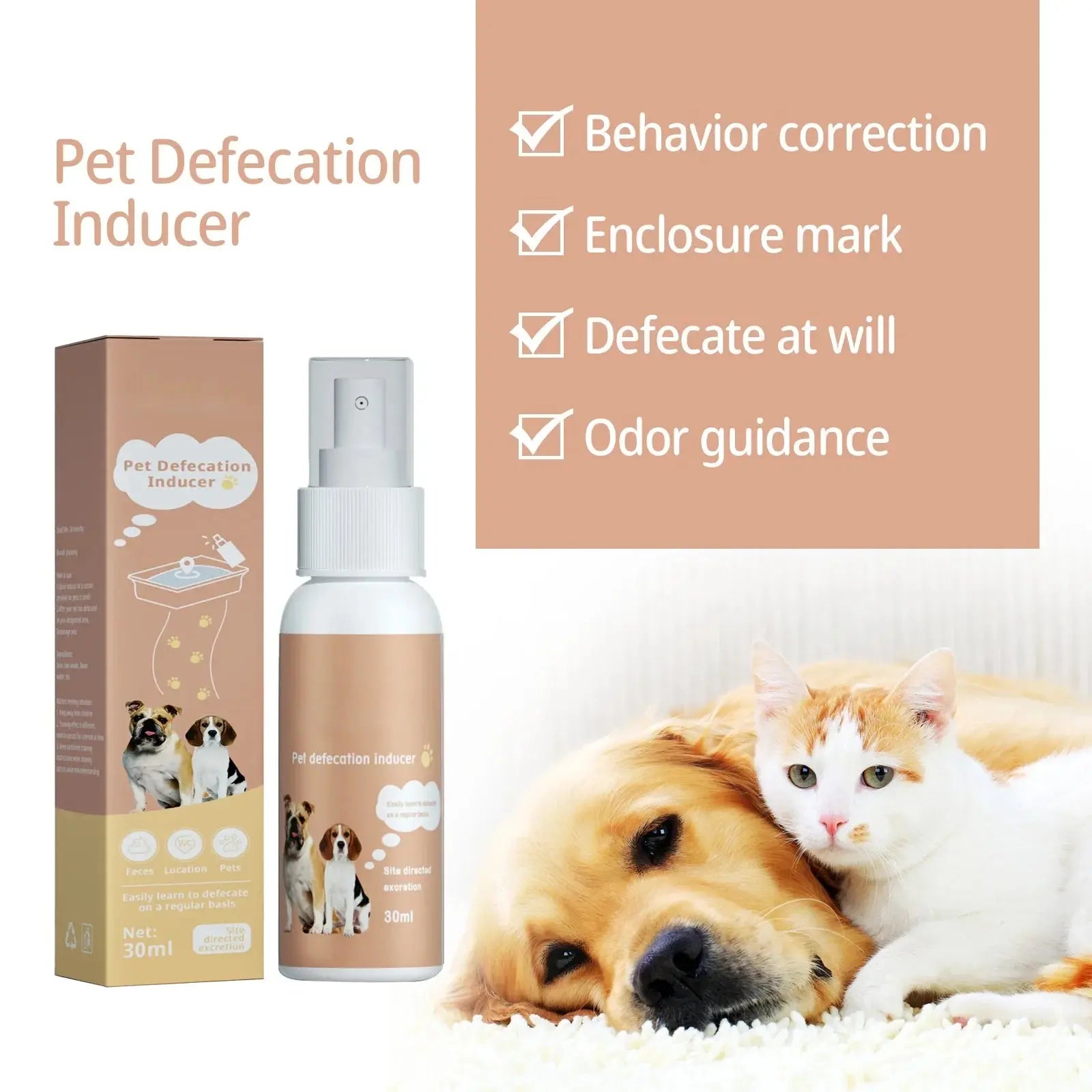Pet Defecation Inducer Spray Positioning Defecation Indoor Outdoor Cat Potty Urinate Trainer Liquid Dog Toilet Training Spray WLP Company