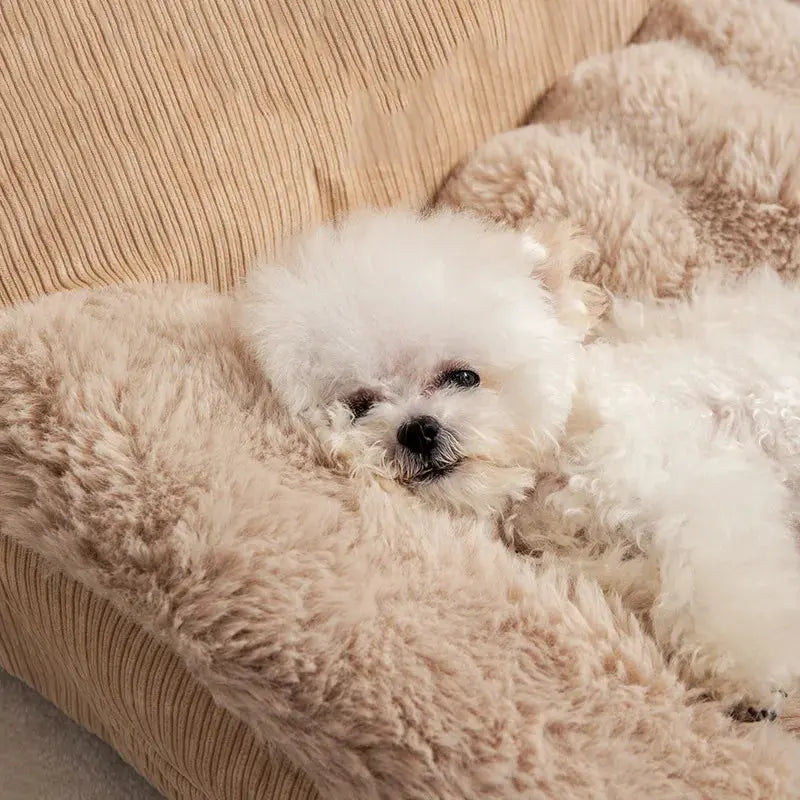 Soft Plush Dog Bed Sofa Winter Warm Pet Sleeping Mat for Small Medium Dogs Cats Removable Puppy Bed Luxury Cozy Cat Sleeping Bed WLP Company