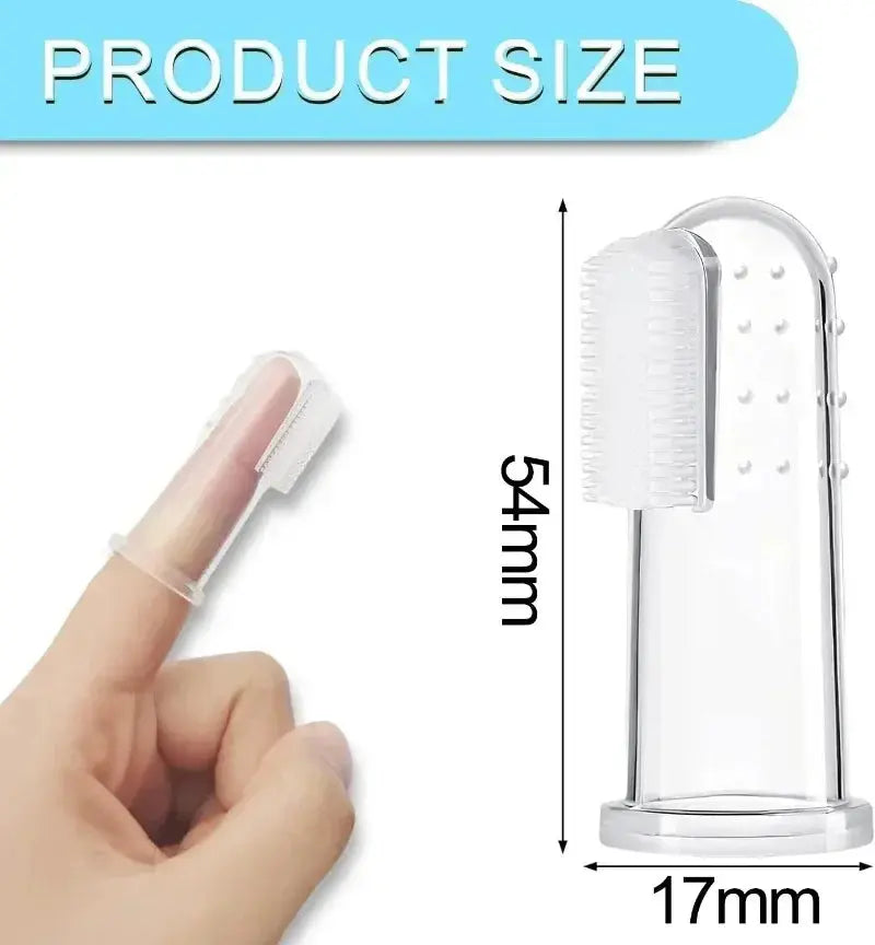 Pet Toothbrush Super Soft Pet Finger Toothbrush Teddy Dog Brush Bad Breath Tartar Teeth Care Tool Dog Cat Cleaning Silicagel Pet Supplies WLP Company