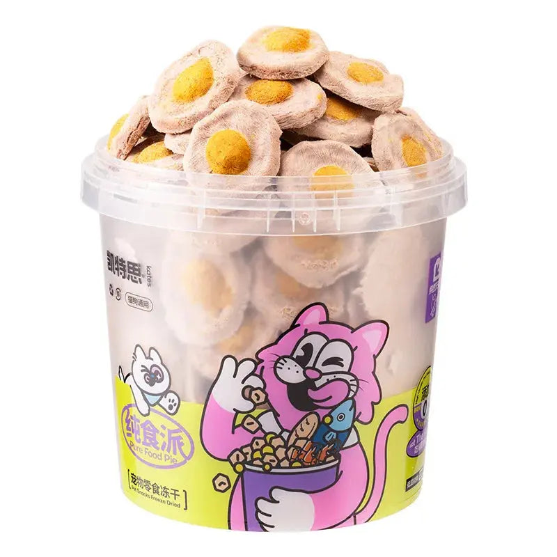 Freeze-dried poached eggs cat and dog universal nutrition hair gills staple food freeze-dried chicken egg yolk goat milk cake ca WLP Company