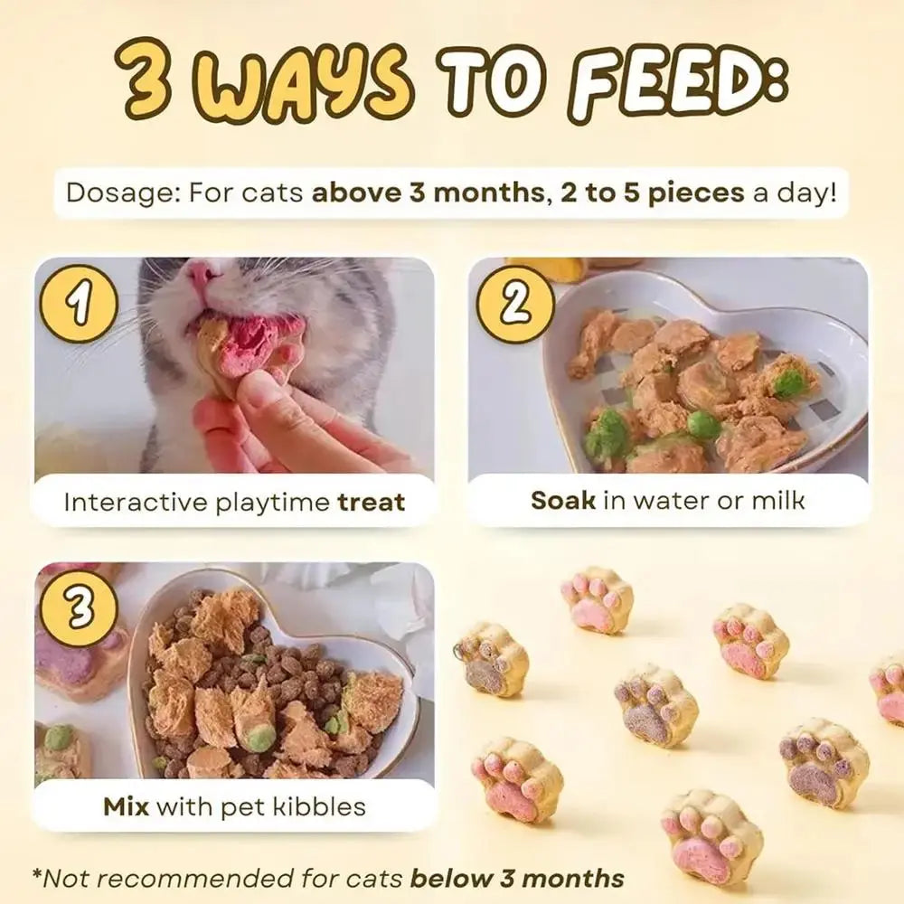Pet Cat Snacks Freeze-dried Cats Snacks Cat Claw Snacks Cat Dog Universal Snacks Train To Get Rewarded Pet Treats Kitty Food WLP Company