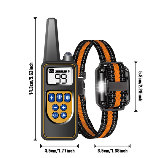 Dog Training Collar with Remote, IP67 Waterproof for  3 Dogs