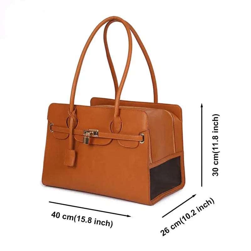 luxury pet carrier Fashion Leather Pet Carrier Bag, Breathable WLP Company