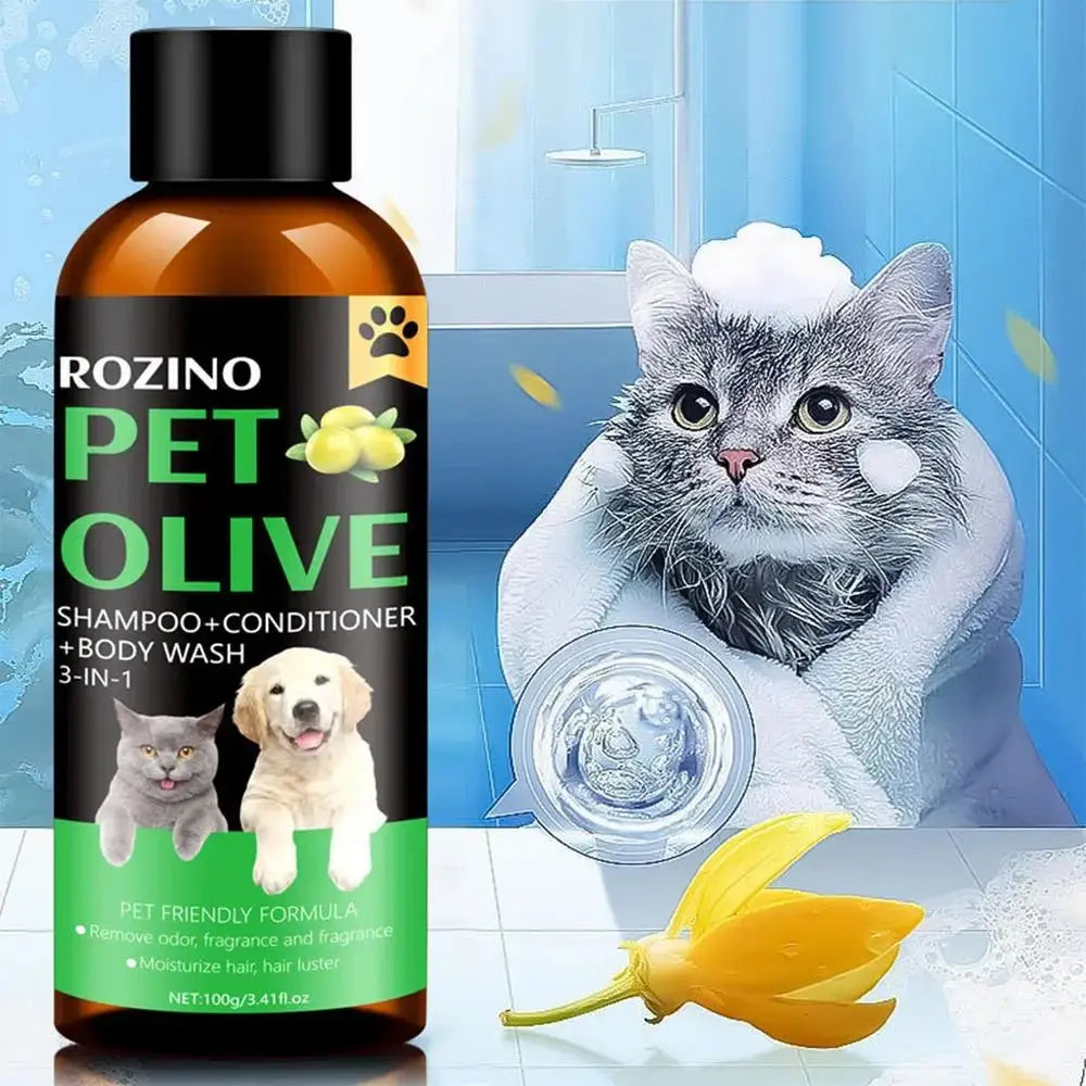 Cat Dog Pet Shampoo Flea Killer Hair Softening Relieve Itching Deodorizing Odor Eliminating Moisturizing Long Lasting Cleaning WLP Company