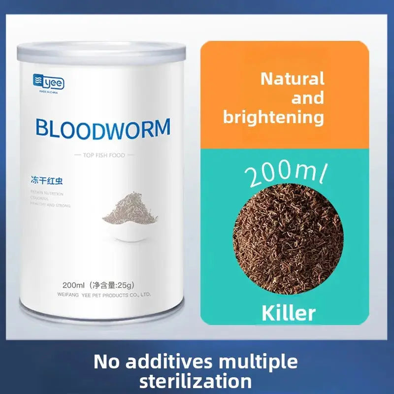 Yee Freeze-Dried Aquatic Treats - Nutrient-Rich Brine Shrimp & Bloodworm Combination for Nano Fish | 100% Natural Protein Source WLP Company