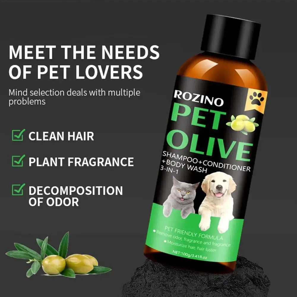 Cat Dog Pet Shampoo Flea Killer Hair Softening Relieve Itching Deodorizing Odor Eliminating Moisturizing Long Lasting Cleaning WLP Company