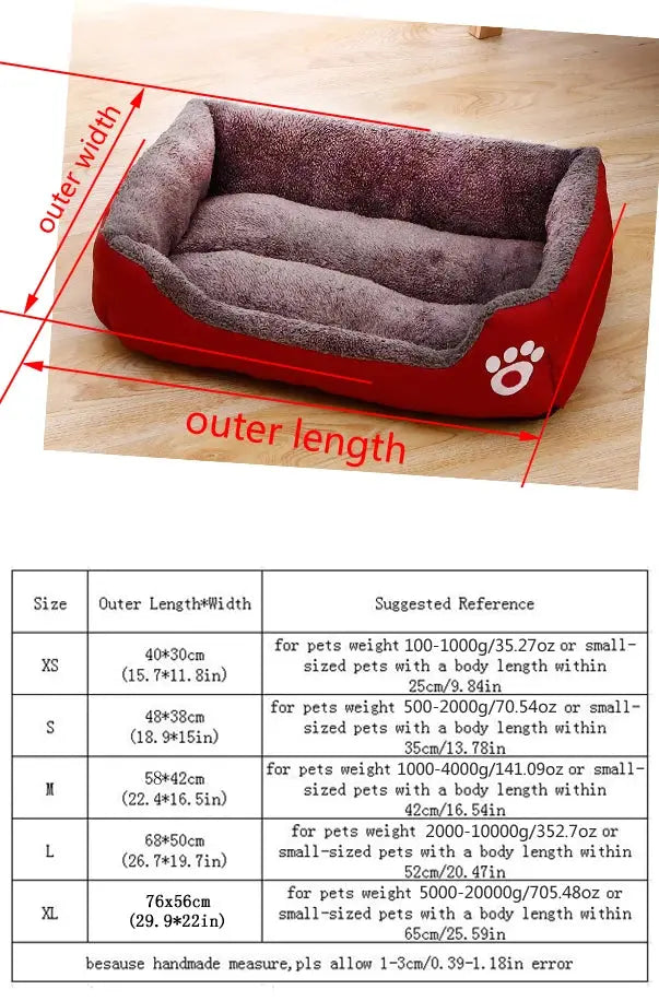 warm pet bed Waterproof Fleece Pet Bed - Ultimate Comfort for Your Furry Friend WLP Company