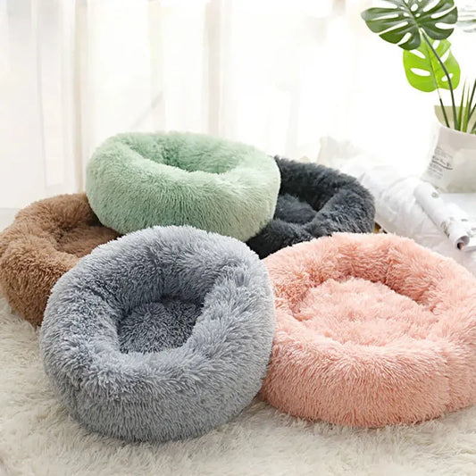 Home Plush Pet Nest Winter Cat Nest Dog Nest Warm Detachable and Washable Round Cat Nest Pet Bed Seasonal Universal Decoration WLP Company