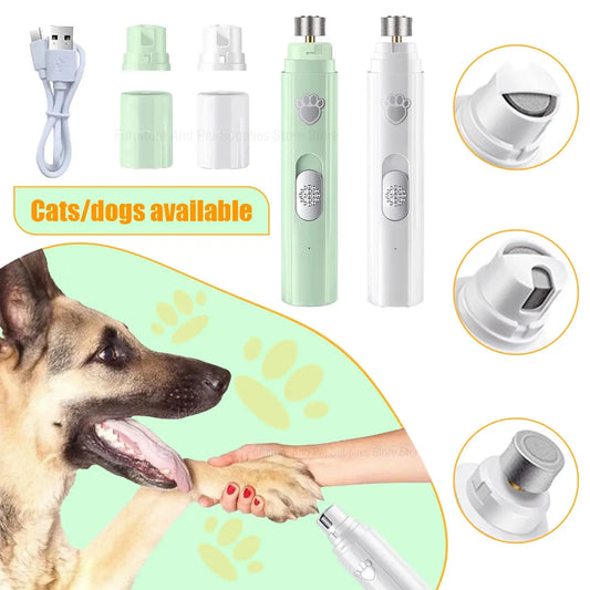 Electric Dog Nail Grinder Pet Nail Clipper USB Rechargeable Pet Nail Trimmers Painless with Polisher Wheel for Small/Large Pets WLP Company