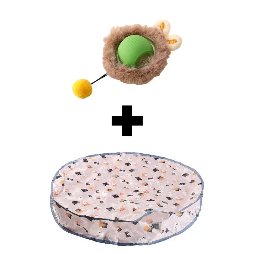 Smart Interactive Cat Toys Ball Fast Rolling in Pouch Hide and Seek Kitten Toy Motion Activated Interactive Cat Toy for Indoor WLP Company
