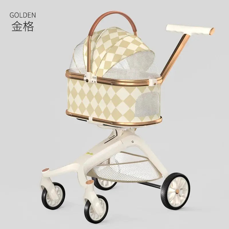 Luxury Dog Stroller Artifact Car Portable Split Folding Small Pet Cart Pet Stroller Dog Trolley Stroller for Cat WLP Company