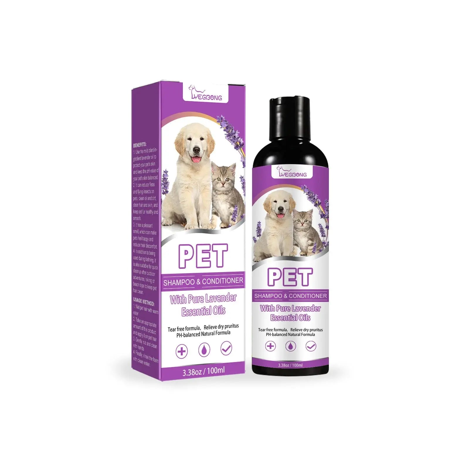 Pet Shampoo Flea Killer Hair Softening Relieve Itching Ph Balanced Cleaning Moisturizing Smooth Dog Shampoo for Sensitive Skin WLP Company