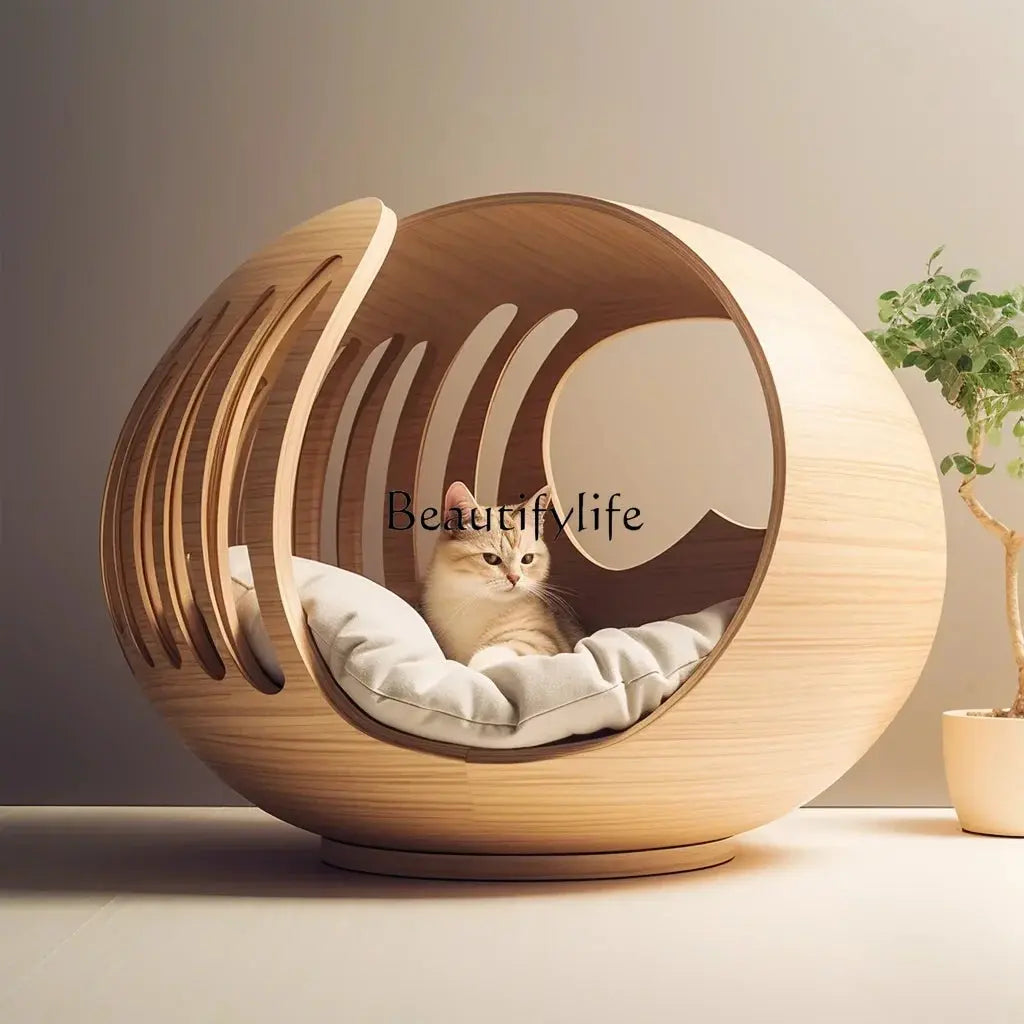 modern cat house Semi-Enclosed Cat House - Unique Design for Comfort and Style WLP Company