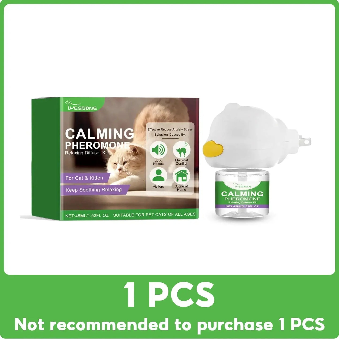 Cat Calming Diffuser Kit Refill Calming Mood Relaxing Anti Anxiety Stress Soothing Comforting Pets Pheromone Calming Diffuser WLP Company