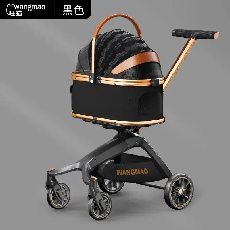 Luxury Dog Stroller Artifact Car Portable Split Folding Small Pet Cart Pet Stroller Dog Trolley Stroller for Cat WLP Company