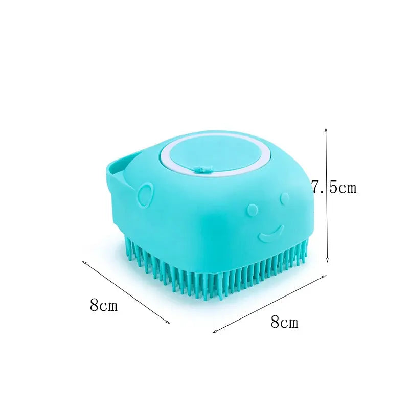 pet dog bath brush Pet dog silicone bath brush Clean care baby Baby bath massage brush Safe non-toxic pet products WLP Company