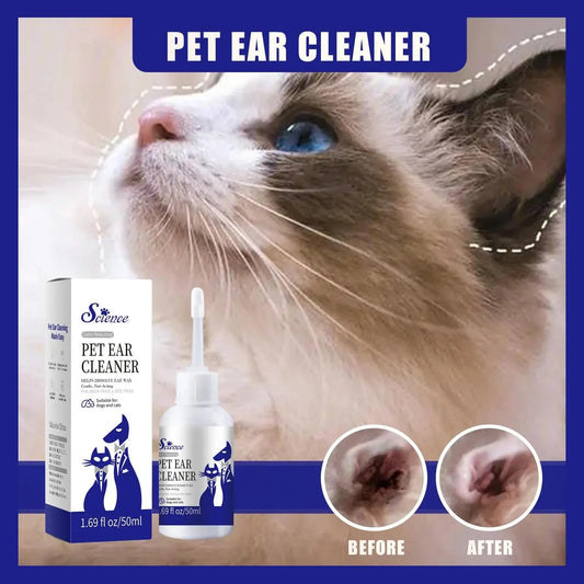50 ml Pet Ear Drops Gentle Cleaning Ear Mites And Earwax In Cats & Dogs Inhibiting Ear Bacteria WLP Company