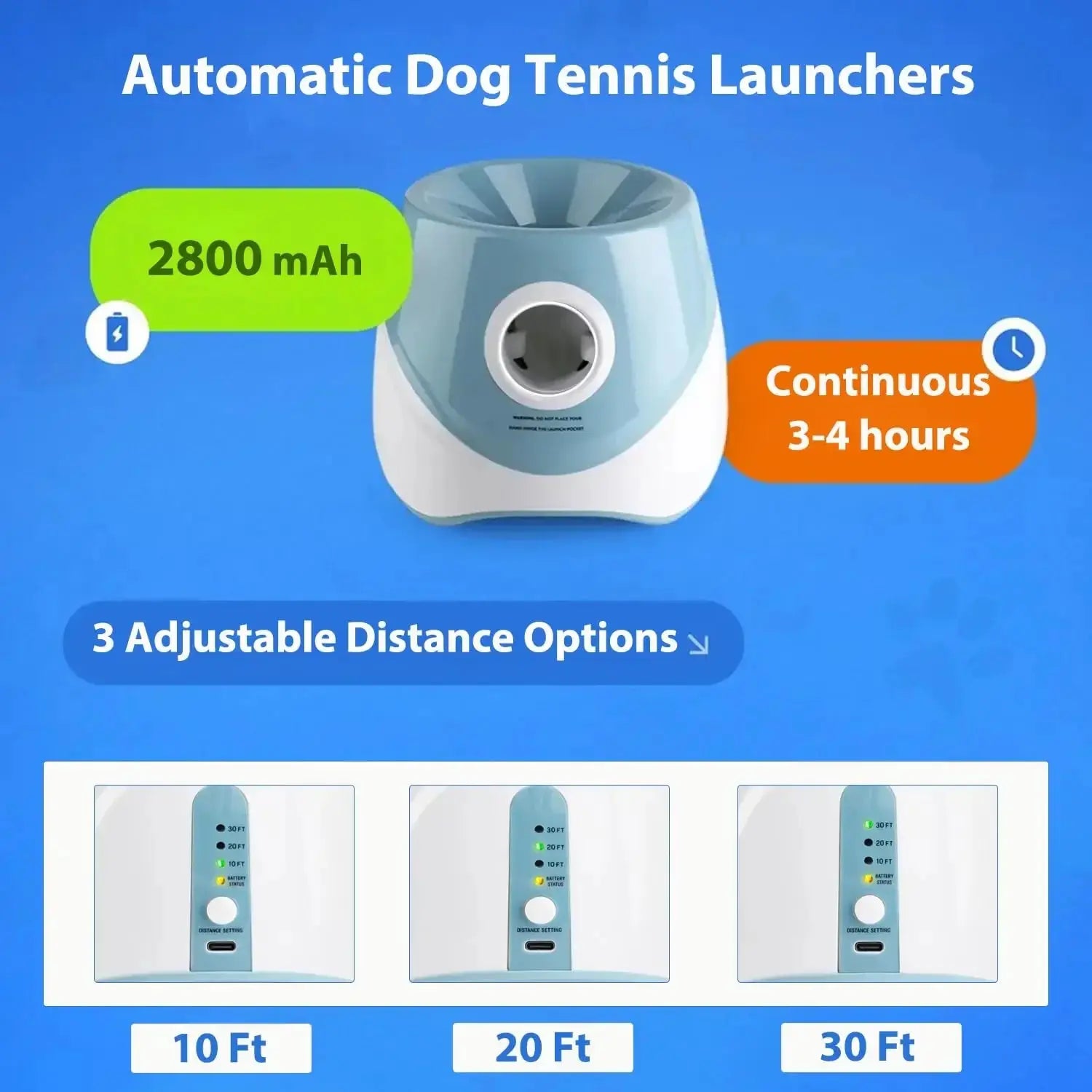 Fun Interactive Automatic Dog Tennis Ball Launcher WLP Company