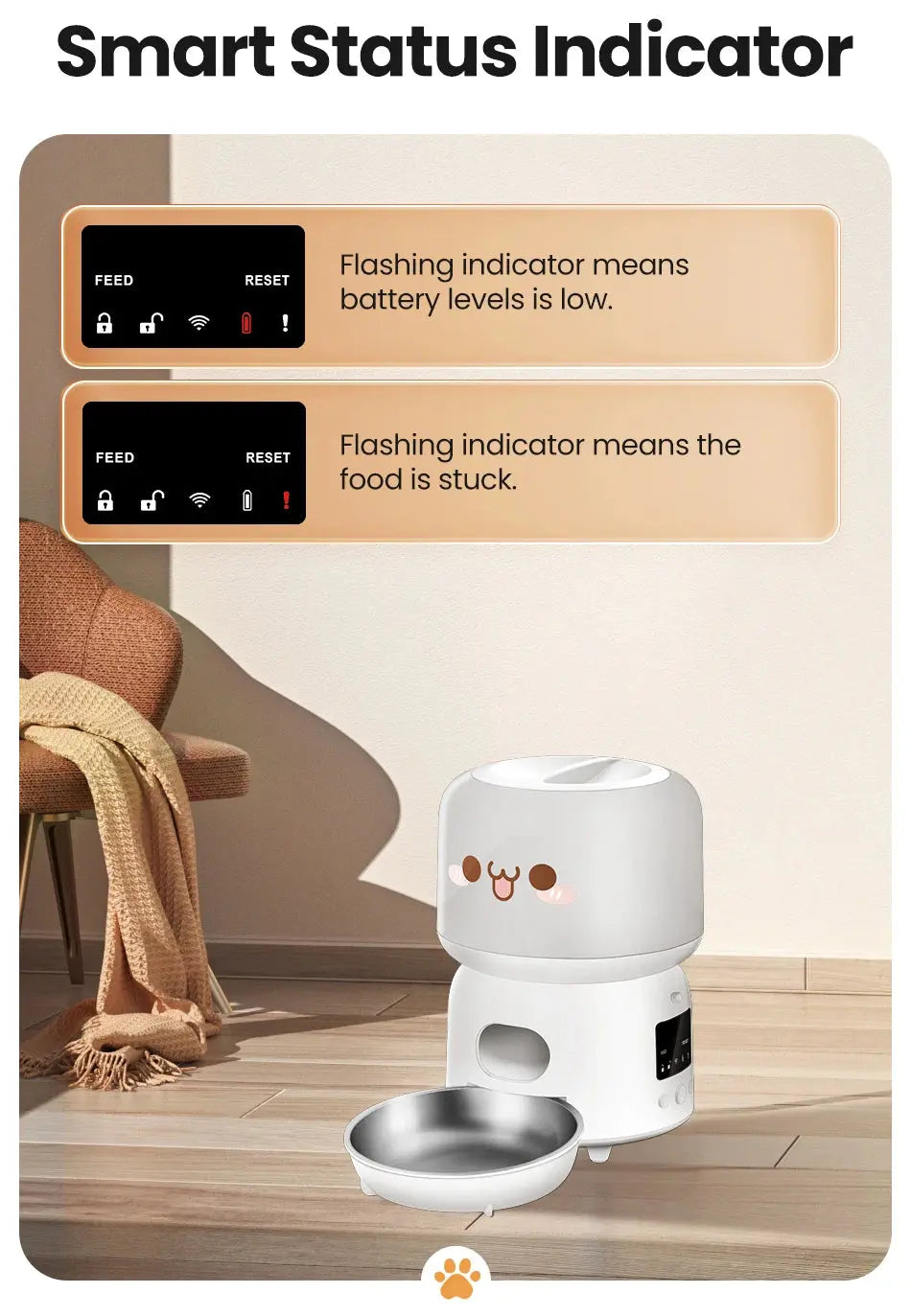 Remotely Controlled Feeding ROJECO 3L Smart Pet Feeder WLP Company