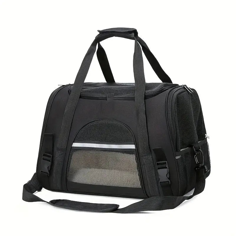 Portable Cat Carrier Bag Soft-Sided Pet Carrying Four-Sided Breathable Carrier Bags with Fur Pad Cats Handbag Travel Bag Transport Bag WLP Company