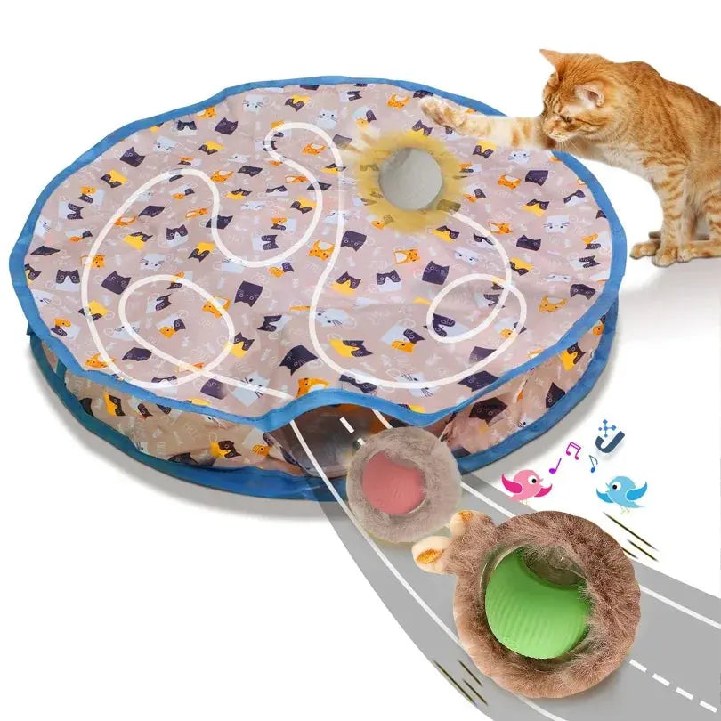 Smart Interactive Cat Toys Ball Fast Rolling in Pouch Hide and Seek Kitten Toy Motion Activated Interactive Cat Toy for Indoor WLP Company